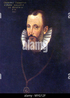 . Porträt von George Talbot, Graf von Shrewsbury 6 (1528-1590). ca. 1580. Unbekannt 207 George Talbot 6. Earl of Shrewsbury 1580 v2 Stockfoto