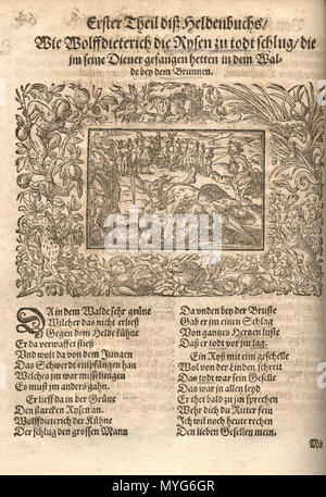 234 Heldenbuch. 1590. fol. 064 v Stockfoto