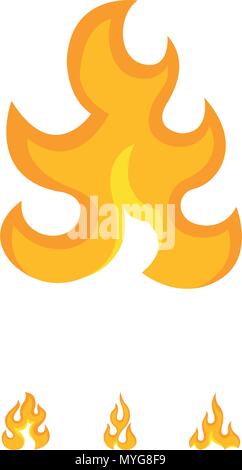 Mehrfarbige Gestaltung der Flamme Symbol Stock Vektor