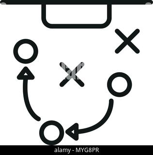 Symbol für Strategie planen, während der Spiel Stock Vektor
