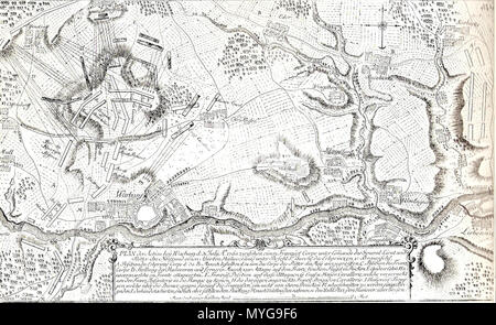 . Planen der Aktion beÿ Warburg d. 31. Julÿ A.˚ 1760. ca. 1760. Unbekannt 477 Schlacht von Warburg Stockfoto