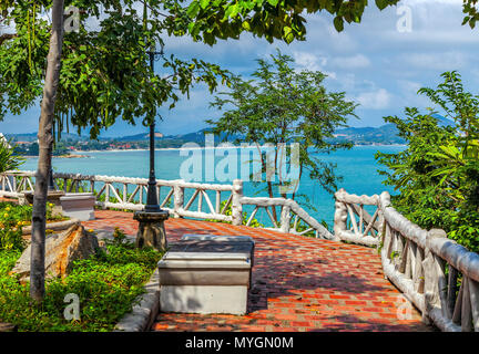 Aussichtsplattform auf der Insel Koh Samui in Thailand. Stockfoto