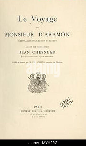 . Englisch: Jean Chesneau 19 Edition. 19. Ausgabe von Schefer, Charles Henri Auguste, 1820-1898. Jean Jean Chesneau Chesneau 271 19. Ausgabe Stockfoto