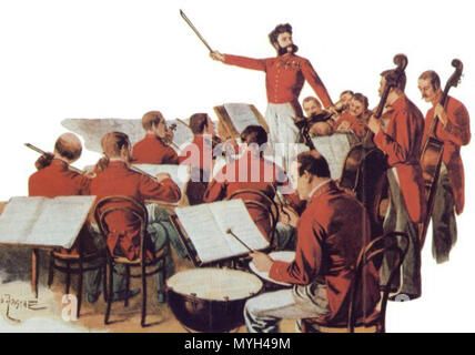 . "Ball bei Hof (Aquarell auf Papier) von Theodor Zasche (1862-1922). 14. November 2010 (original Upload Datum). Die ursprünglichen Uploader war Johann Strauss II an der Italienischen Wikipedia 277 Johann Strauss Zasche Stockfoto