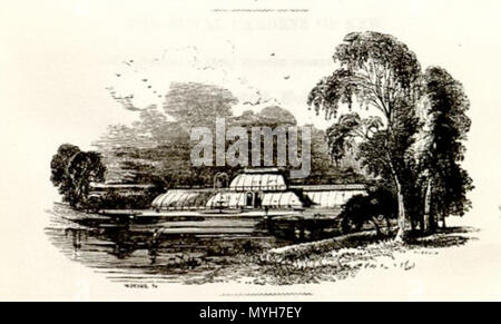 . Band 74 Titel Detail zeigt, was ich vermute ist Kew Gardens. Auch als Serie 3, Vol.4 bekannt. TBA 518 Der Botanische Magazine-Vol 74 Titel (Detail) Stockfoto