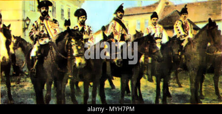 . Junii delegaţia Braşoveni - La Marea Adunare Naţională de la Alba Iulia (1 Decembrie 1918). 1918. Anonym 287 JuniiBrasoveni 1918 bis Stockfoto