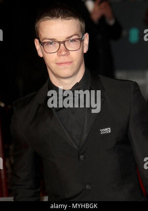 Februar 18, 2018 - Werden Poulter an EE British Academy Film Awards 2018 in der Royal Albert Hall in London, England, Großbritannien Stockfoto