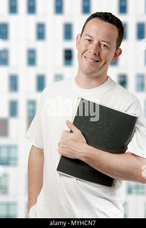 Student loocking direkt auf die Kamera Stockfoto