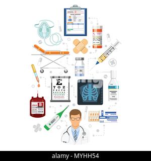 Medizinische Dienste Infografiken Stock Vektor
