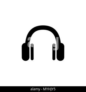 Kopfhörer Symbol. Headset Symbol. Abstrakte dj-Symbol Stock Vektor