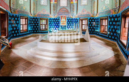 Die Vew von shahzada (Prince) Mahmud Grab, mausoleum am Muradiye Complex oder Komplexe von Sultan Murad II. in Bursa, Türkei. 20. Mai 2018 Stockfoto