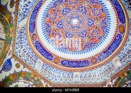 Innenraum der shahzada, Prinz Cem Grab, mausoleum am Muradiye Complex oder Komplexe von Sultan Murad II. in Bursa, Türkei. 20. Mai 2018 Stockfoto