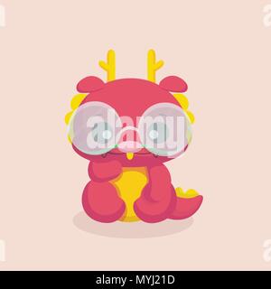 Cute dragon Vector Illustration. Stock Vektor