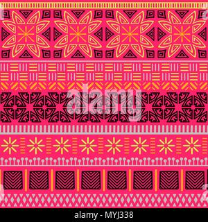 Tribal ethnischen nahtlose Muster. Abstrakte geometrische Verzierung. Vector Illustration. Perfekt für Textildruck, Tuch design Gewebe, Geschenkpapier und Stoff design Stock Vektor