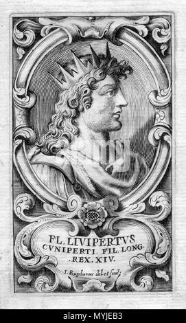 . Français: Porträt gravé. Datum unbekannt. Jacopo Ruphon 326 Liutpert Stockfoto