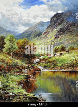 . Englisch: Loch Etive, Argyllshire unterzeichnet Bas gauche, betitelt verso Öl auf Leinwand 40 cm x 52 cm. Vor 1930 326 Loch Etive, Argyllshire Stockfoto