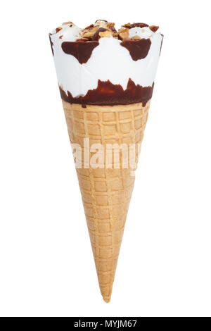 Schokolade Eis Eis Eis Sommer auf weißem Hintergrund Stockfoto