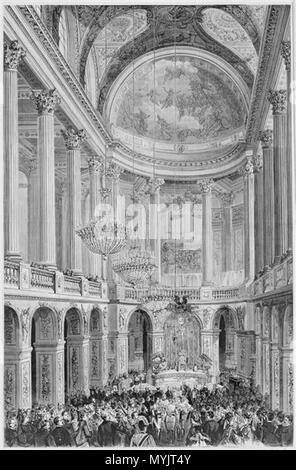 . La remise des Channeling aux Nouveaux cardinaux par Mac-Mahon, le 8 janvier 1874. 1874. Le Monde Illustré 309 La Remise des Channeling aux Nouveaux cardinaux par Mac-Mahon Stockfoto