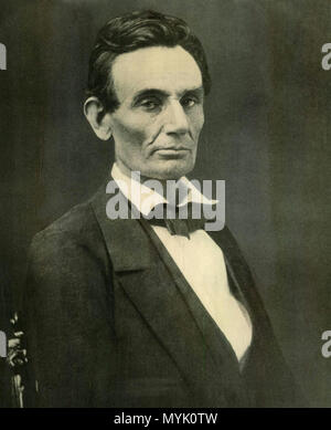 . Englisch: Foto von Abraham Lincoln von Samuel M. Fassett, Chicago, IL. Englisch: Der vielen bereits Präsidentschaftswahlen Fotografien von Abraham Lincoln, Frau Lincoln dieses Bild in Chicago getroffen, die von Samuel M. Fassett am Oktober 4, 1859 Die besten zu vergleichen wurden sie von ihrem Mann gesehen hatte. . Vom 4. Oktober 1859 325 Lincoln O-16 von Fassett, 1859 Stockfoto