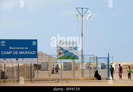 Dschibuti, Obock, Flüchtlingslager Markazi für jemenitische Krieg Flüchtlinge/DSCHIBUTI, Obock, Fluechtlingslager Markazi fuer Fluechtlinge jemenitische Stockfoto