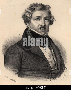 . Louis-Jacques-Mandé Daguerre (18. November 1787 - vom 10. Juli 1851). zwischen November 1787 und Juli 1851. Diese Datei fehlt, Informationen zum Autor. 329 Louis Daguerre Stockfoto