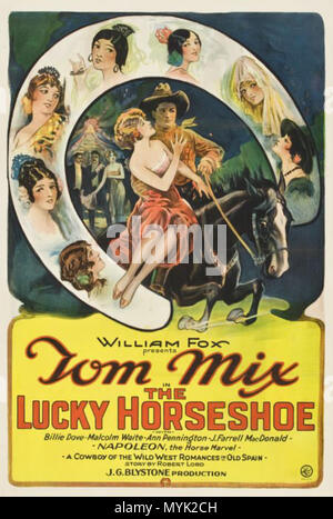 . Русский: Американский постер к фильму "Подкова на счастье" (1925, реж. Джон Блистон). Русский: American Poster für den Film The Lucky Horseshoe (1925, Richt. John bliston). 15 Mai 2014, 19:22:44. Fox Film 331 Die Lucky Horseshoe 1925 Stockfoto
