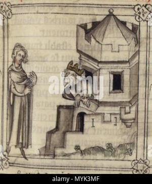 . Français: Machaut et Charles II le Mauvais. 14. Jahrhundert. Anonym 336 Machaut zloun Stockfoto