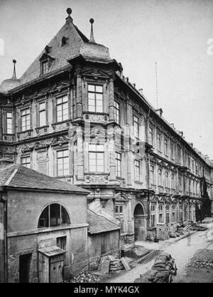 . Standort der Stadtbibliothek Mainz von 1842/45 -1912: Kurfürstliches Schloss von der Rheinseite, 1878. 1878. Unbekannt 339 Mainz schloss Ausschnitt 1878 Stockfoto