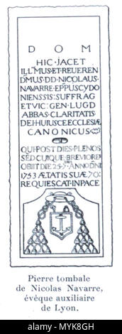 351 Martin - Histoire des Églises et chapelles de Lyon, 1908, Tome II 0384 Stockfoto