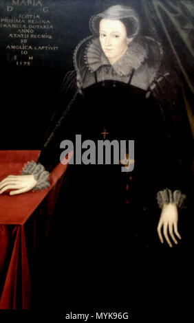 . Englisch: A C. 1610 Portrait von Maria Stuart in Gefangenschaft, über 20 Jahre gemalt nach ihrer Ausführung. 7. August 2017, 16:16:45. Unbekannter Künstler, C. 1610 353 Maria Stuart - C. 1610 Stockfoto