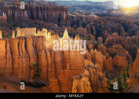 1992 HOODOOS MONOLITHEN stille Stadt Bryce Canyon National Park, Utah USA Stockfoto