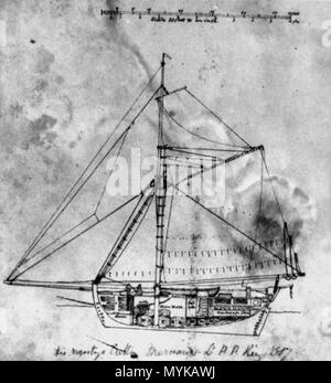 . Englisch: Titel: Meerjungfrau (Schiff) Autor / Ersteller: Nicht identifizierte Themen: Schiffe; Meerjungfrau (Schiff) Nutzungsbedingungen: Sie sind frei, dieses Bild ohne Erlaubnis verwenden. Bitte Attribut State Library von Queensland. Herausgeber: John Oxley Bibliothek, Staatsbibliothek von Queensland ist Teil von: Beitritt: D5-1-91 Datum: Undatierte Zusammenfassung: King's Umfrage Schiff 'Mermaid' im Norden von Sydney 1819 reiste auf eine Reise zu den Torres Strait. Während der Navigation im Inneren Route zwischen dem Great Barrier Reef und dem Festland, König Hinzugefügt viel zu den Informationen, die von Cook und Flinders aufgezeichnet. Für viele Jahre thi Stockfoto