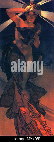 . Englisch: Die Evening Star, von Alfons Mucha. 1902. Alphons Mucha 377 Mucha Morning Star Stockfoto