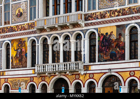 Der Palazzo Barbarigo auf dem Canal Grande, Venedig, Italien Stockfoto