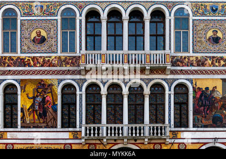 Der Palazzo Barbarigo auf dem Canal Grande, Venedig, Italien Stockfoto