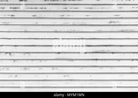Grunge White Metal Wall, frontale Hintergrund Foto Textur Stockfoto