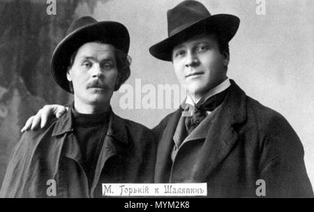 . Magyar: Maxim Gorkij és Fjodor Saljapin. Datum unbekannt. Unbekannt 356 Maxim Gorki Fjodor Schaljapin Stockfoto