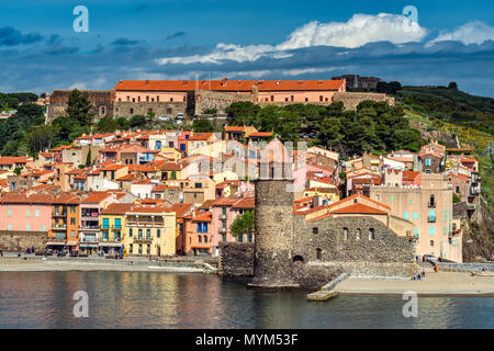 Collioure, Pyrénées-orientales, Frankreich Stockfoto