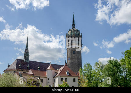 Schlosskirche in der Lutherstadt Wittenberg Stockfoto