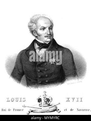 . 'Louis XVII, Roi de France et de Navarre". 1846. Unbekannt 383 Naundorff alte Stockfoto
