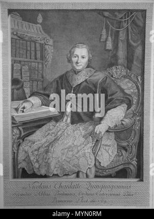 . Englisch: Portrait von Nicolas Chanlatte, abbé de Ligny-le-Châtel (1764-1788). 1772. Von J. M. Duchesne graviert, nachdem Guillaume Voiriot (1712 - 1799). 387 Nicolas Chanlatte, 1764-1788 Abbe de Ligny-le-Châtel Stockfoto