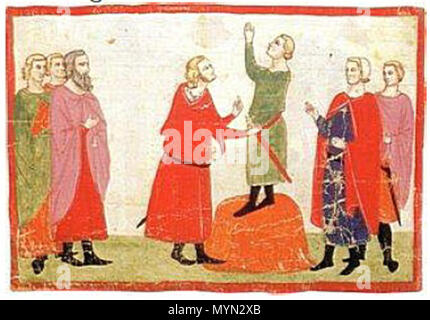 . Englisch: Nuova Cronica. 14. Jahrhundert. Unbekannt 393 Nuova 3 Stockfoto
