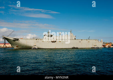 Dock Landung Schiff Stockfoto