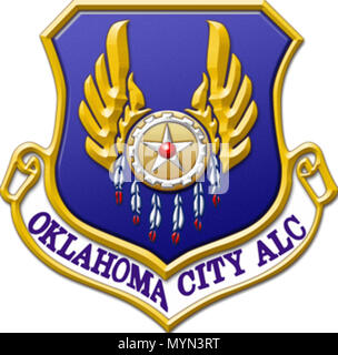 . Englisch: Oklahoma City Air Logistics Komplexe (OC-ALC) Schild. 14 Januar 2014, 09:29:48. Us Air Force 396 Oklahoma City Air Logistics Komplexe (OC-ALC) Schild Stockfoto