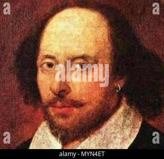 . Chandos Portrait - William Shakespeare. 1856. Zu John Taylor 399 OpsshakespeareRight zugeschrieben Stockfoto