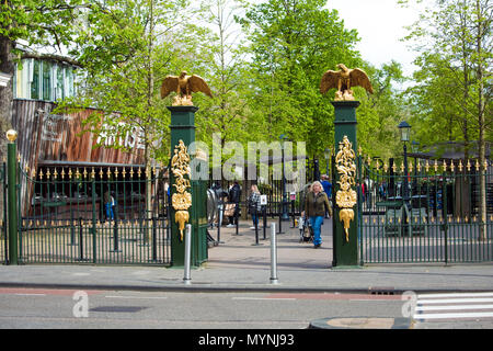 Eingang zum Amsterdamer Zoo, Nethrelands Stockfoto