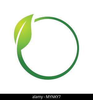 Eco Leaf Kreis Vektor Symbol Grafik Logo Design Template Stock Vektor