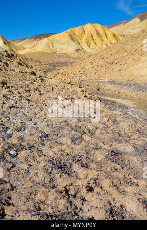 In der Nähe von Claystone Harmony Borax Werke, Death Valley National Park, Kalifornien Stockfoto