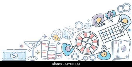 Casino - modernes Design Stil bunte Illustration Stock Vektor