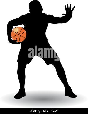 Basketball player Vektor Silhouette Stock Vektor